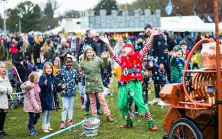 Youngsters enjoying the bubbles at the Sandringham Christmas Craft, Food and Gift Fair. - Credit: Ian Burt